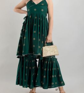 Emerald Green Floral Print Sundress