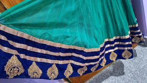 Women Embroidered Gown With Dupatta