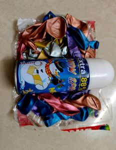Snow Spray And Balloon For Birthday Party Celebrat