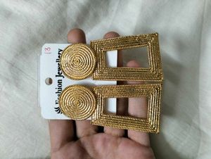 Golden Korean Earrings