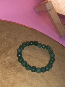 Real Crystal Green Jade Bead Bracelet