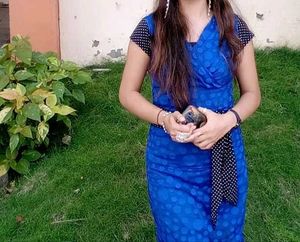 Blue Polka Dot Dress + Belt
