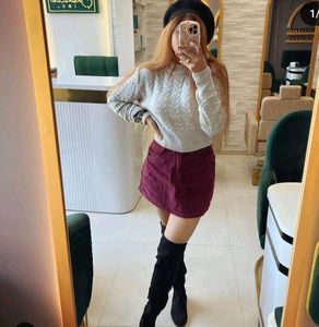 Sassafras Burgundy Skirt M Size