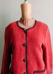 Red Oversized Cardigan