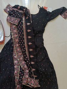 Black Indian Dress With Dupatta