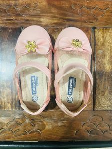 Party Wear Pink Sandel For 1-2 Year Baby Girl