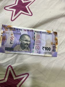 100 Rs Defected Note 786