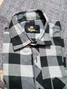 Black and White Flannel Shirt