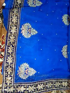 Beautiful Party Wear double Colour Saree