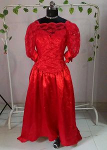 Luxe Bright Red Engagement Princess Dress 👗