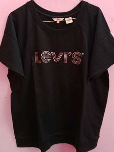 LEVI&#39;S Black Short Sleeves Sweatshirt