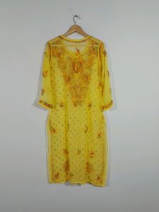 Yellow Lucknowi Kurti