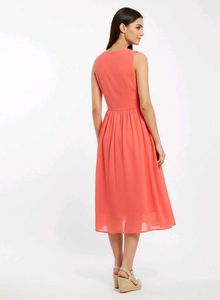 Coral Sleeveless Dress