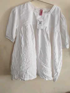White Lace Trim Top