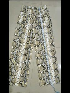 Python Print Leather Straight Pant Size 30