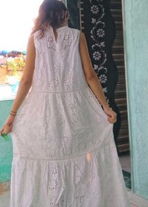 White Eyelet Maxi Dress
