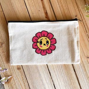 Cat Zipper Pouch handpainted