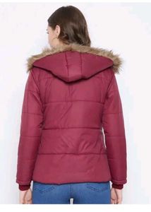 Burgundy Quilted Jacket