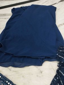 Blue naira cut suit Set