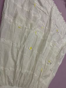 Boho White Embroidered Maxi Skirt