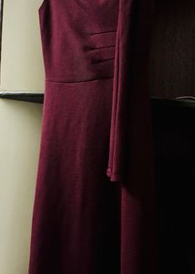 Burgundy Midi Dress