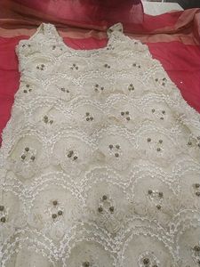 Self Embroidery Design NET Kurti
