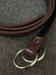 Burgundy Belt with Double Ring