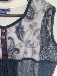 Paisley Sheer Sleeveless Top