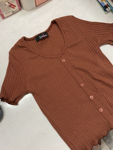 Cute Summer Brown Top
