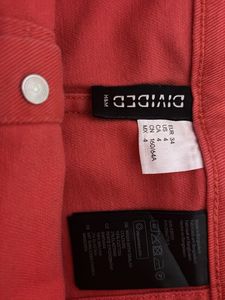 H&amp;M Coral Button-Front Mini Skirt