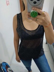 Sequin Mesh Partywear Top
