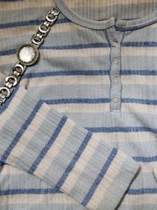 blue bodysuit top Y2k Stylish