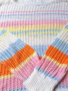 Rainbow Colour Crochet Top