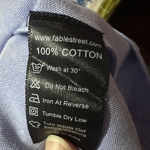 Fabelstreet Blue Shirt Midi Dress
