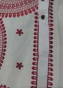 White Colour Pure Cotton Punjabi Like New Size 42