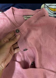 pink cardigan