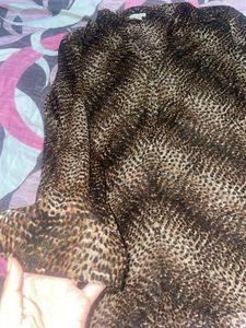 Animal Print Oversized Top