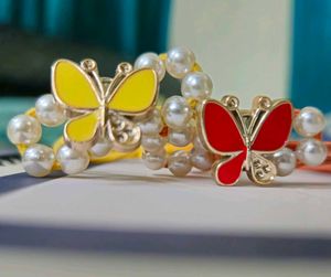 Pearl Charm Hair Tie Set 🍊⭐