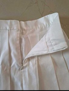 White Pleated Mini Skirt