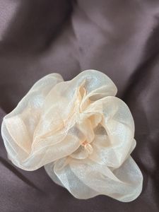 Peach Organza Scrunchie