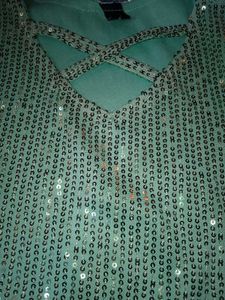 Sparkly Green Top