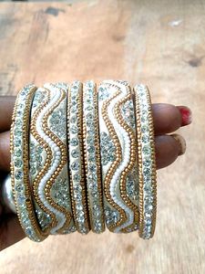White Stone Bangle