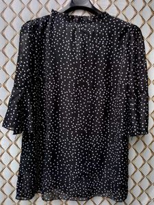 New With Tag Korean Polka Dotted Baggy Top