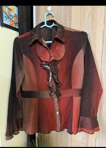 Vintage Inspired Sheer Blouse
