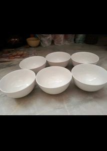 White Ceramic Snack Bowls (Set of 2)