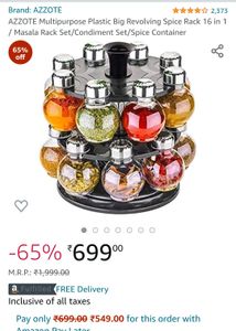 AZZOTE Multipurpose Design Spices Rack