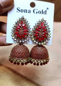 Fashion Gold Plated Austrian Stone Jhumki Earrings