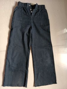Wide Leg Button-Up Pants
