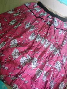 Pink Floral Maxi Skirt