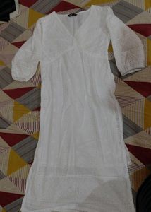 White Embroidered Kurti